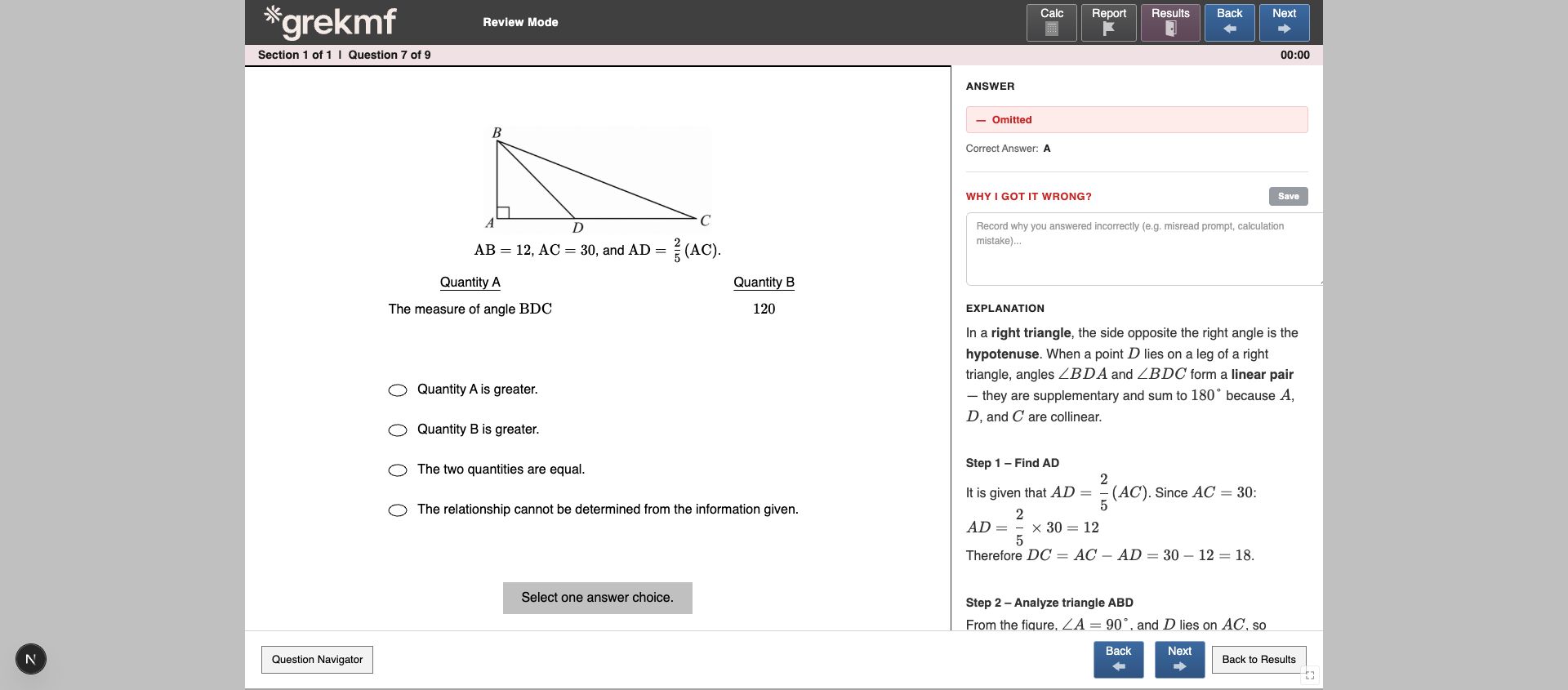 GREKMF GRE Quantitative Comparison Practice example question 2