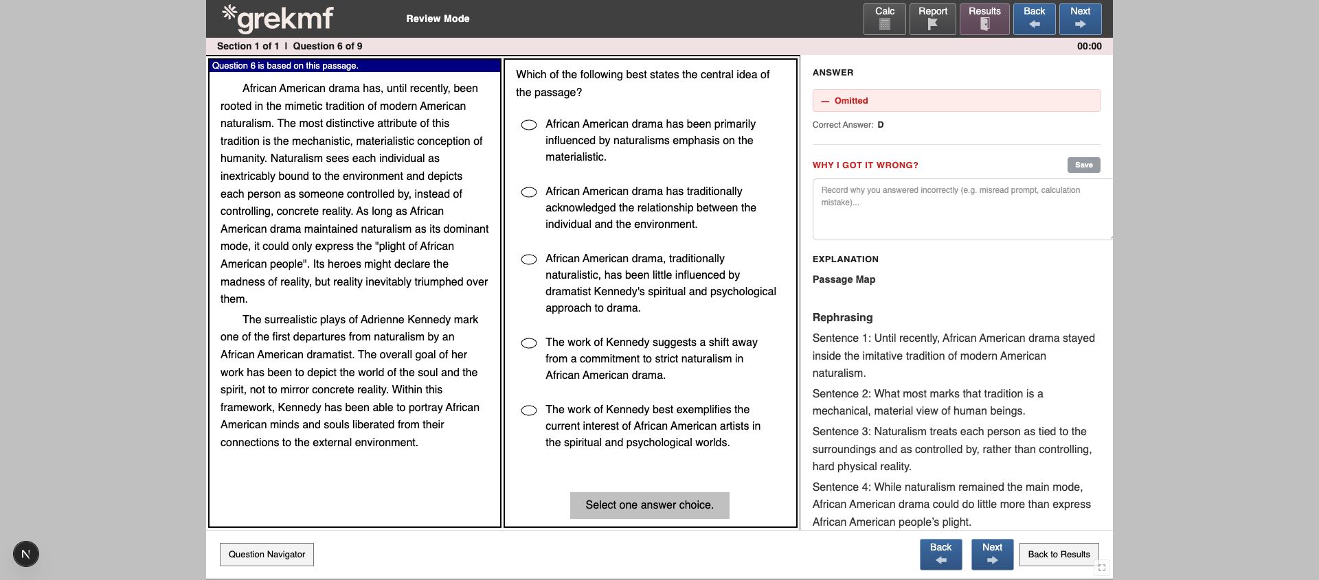 GREKMF GRE Reading Comprehension Practice example question 3