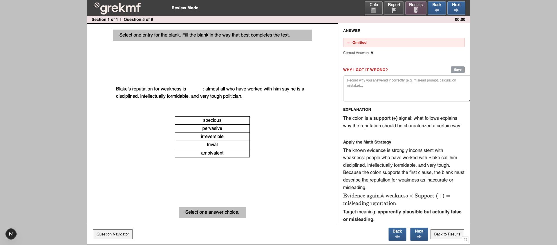 GREKMF Free GRE Practice Test example question 2