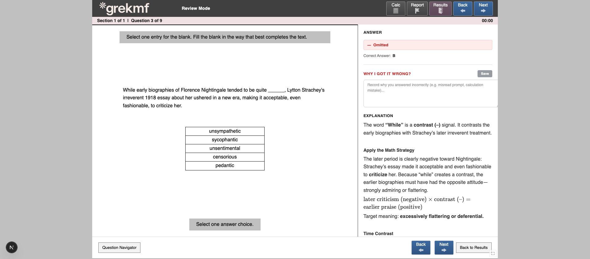 GREKMF GRE Text Completion Practice example question 2
