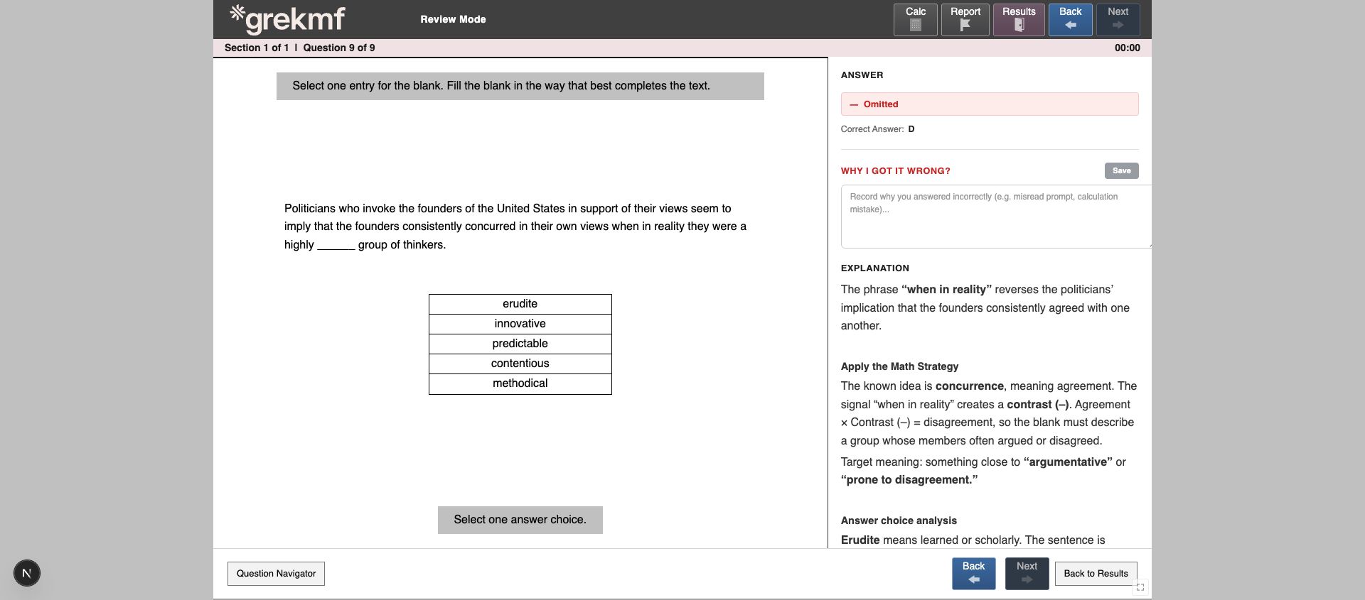 GREKMF GRE Text Completion Practice example question 3